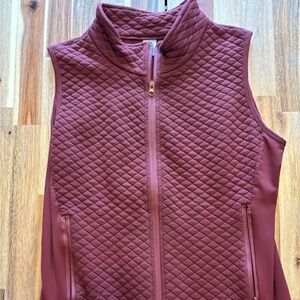Senita Athletics Quilted Vest - Rust Brown